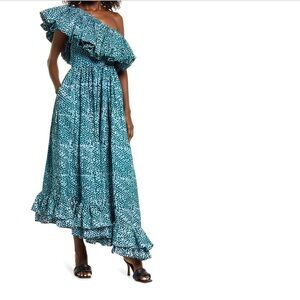 Sika: Sono one shouldered ruffled dress